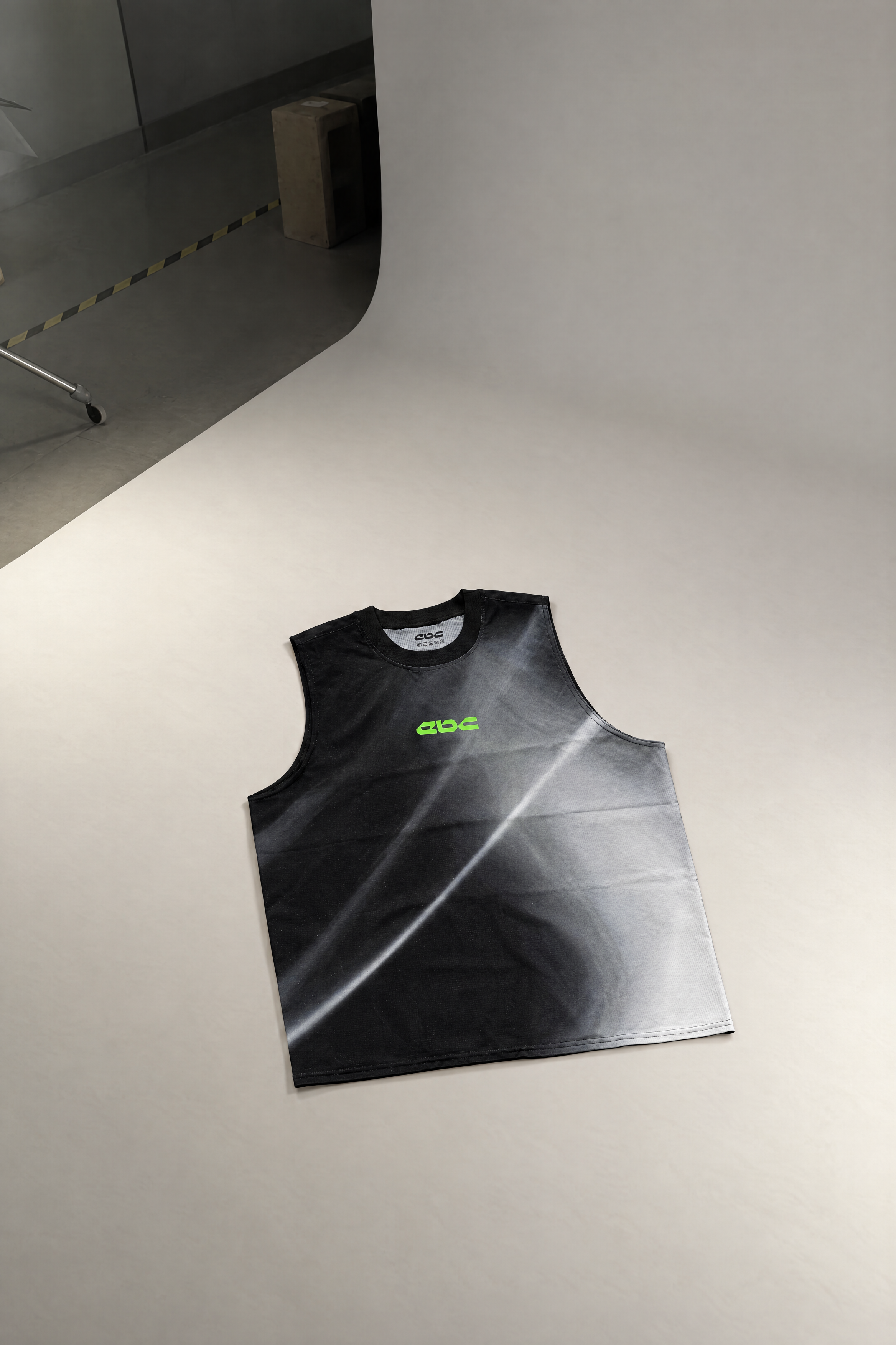 The produced vest photographed in the Nightwolf studio